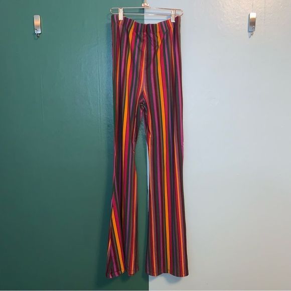Free People Pants - Free People Striped Bell Bottom Pants Size Medium